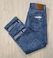 Levi's Women s 501 150th Anniversary Selvedge Denim Jeans 25x30 Big E XX Redline