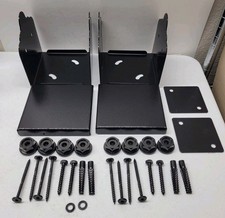 Pair of 6 x 5-5/8" Post Base Steel Anchor Bracket Decorative Black NEW