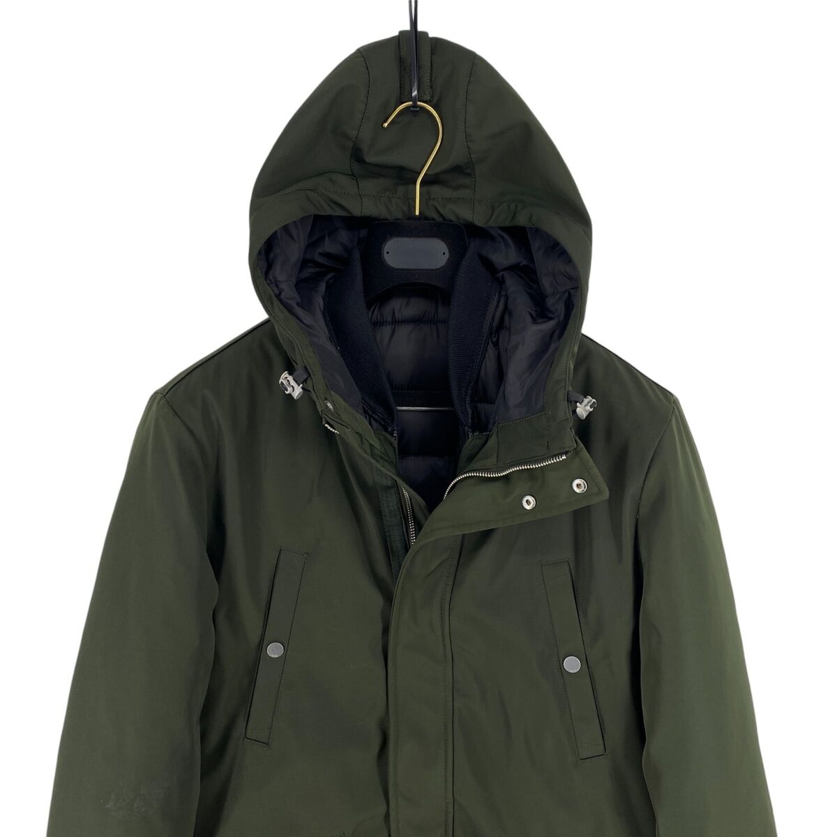 Jules Men Dark Green 3 in 1 Hooded Parka Jacket Coat Size M Jules Men Dark Green 3 in 1 Hooded Parka Jacket Coat Size M