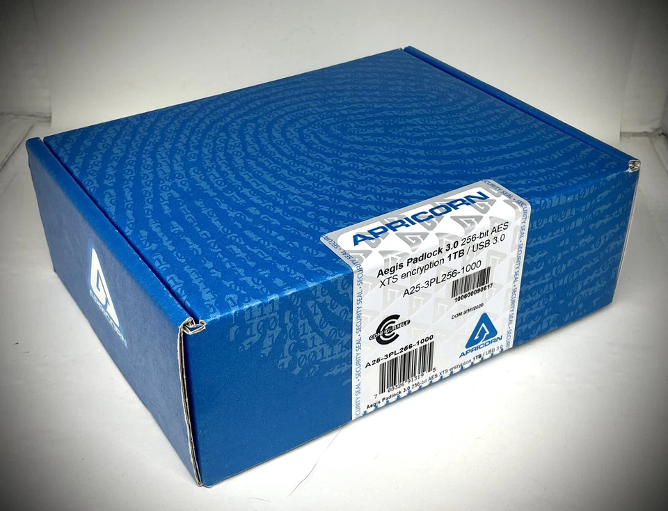 Apricorn Aegis Padlock USB 3.0 256 AES Encryption 1TB Hard Drive A25-3PL256-1000 - Image 3 of 4