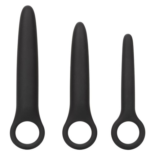 Cal Exotics Boundless Dilator Trio Black - 3pc Graduated Anal Butt Plug Kit - Picture 3 of 10