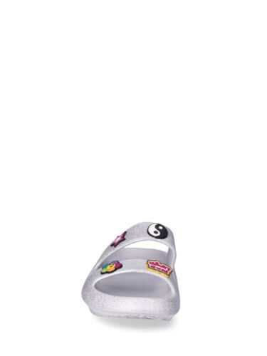 Joe Boxer Women's Double Band Emoji Slide Sandals, Size 7 - Picture 4 of 6