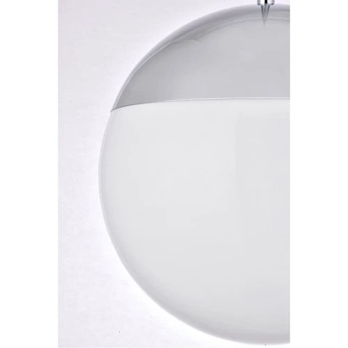 Silver Pendant Lighting Frosted White Glass shade Kitchen Island 1 Light Fixture - Picture 5 of 8