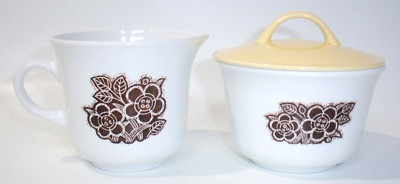 Vintage Corelle Expressions Sugar & Creamer Set 2615-15 Batik