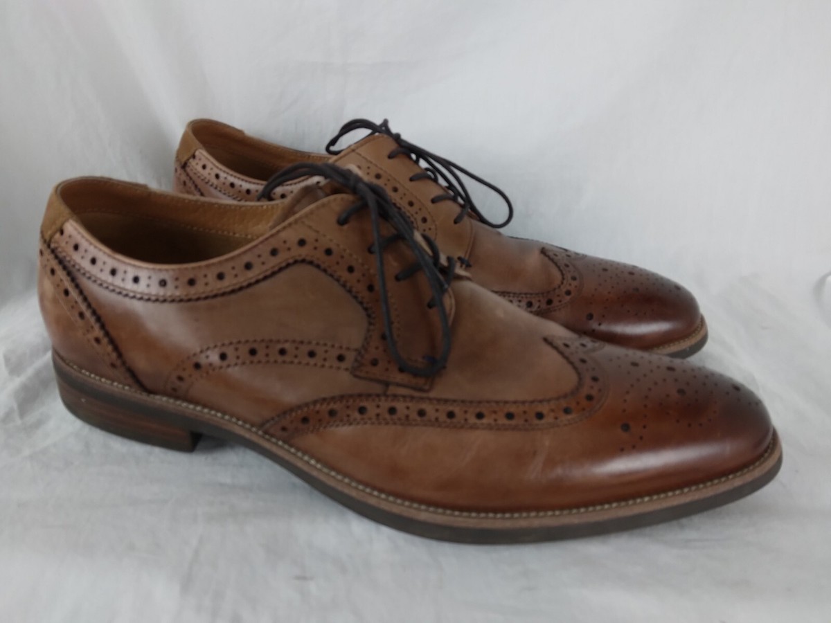 Florsheim Wingtip Oxford Brown Leather Dress Shoes 11937-221  display picture 2