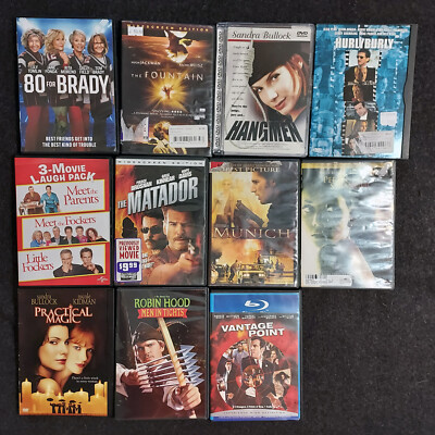 Like New Assorted DVD and Blu Ray Sold Separately