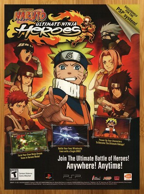 2007 Naruto Ultimate Ninja Heroes PSP Print Ad/Poster Official