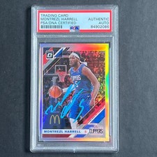 2019-20 Optic Panini #40 Montrezl Harrell Signed Card PSA Slabbed Clippers