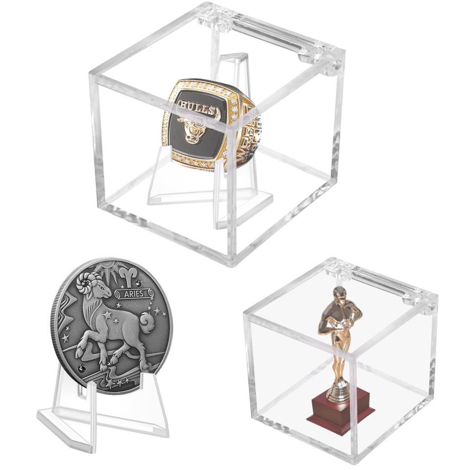 Championship Ring Display Case 1pc Clear Acrylic Golf Ball Display Box