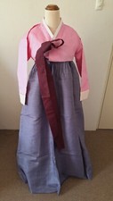 Traditional Korean Women's Dress Hanbok Tulli Chima Jeogori XS / S               