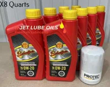 Schaeffer's 0W-20 8qt 2014-24 Silverado/Sierra 5.3 6.2 Oil Change Kit WIX Filter