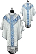 CHASUBLE white/ marian /Semi Gothic, vestment