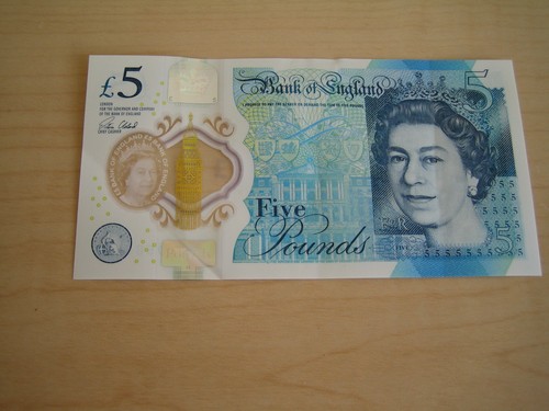 new £5 polymer note rare ak 47 056525 low back number - 第 1/2 張圖片