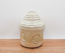 Unusual Vintage Handmade Ceramic Weed Pot Vase Pottery Signed Knopp