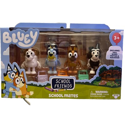 Bluey NEW SCHOOL FRIENDS Set Bluey | Jack | Pretzel & Mackenzie. NIB