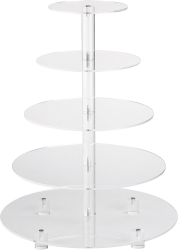 Premium 5-Tier Cupcake Holder - Clear Acrylic Stand for Birthdays & Celebrations - Picture 6 of 8