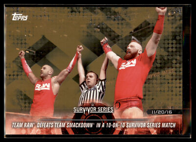 2018 Topps WWE Wrestling Road to WrestleMania BRONZE #7 Team Raw Defeats Team