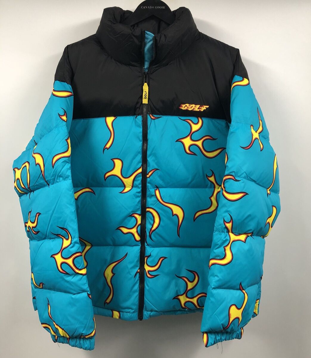 Golf Wang Flame Puffer Jacket - 10 Year Anniversary (2XL Golf Wang Flame Puffer Jacket - 10 Year Anniversary (2XL