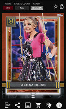 Topps WWE Slam 2021 Alexa Bliss Museum Copper Base Common Digital