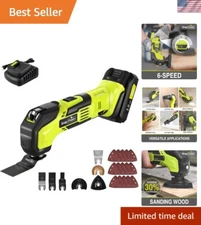Oscillating Multi Tool Cordless 20V Kit 6 Speeds 24 Accessories for Cutting