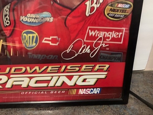 Dale Earnhardt Jr. Carreras - Letrero de barra Budweiser iluminado - NASCAR 18 pulgadas - Usado - Imagen 5 de 10