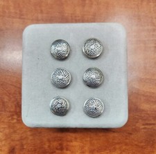 Vintage Navajo MORNING STAR Sterling Silver Button Covers - Set of Six