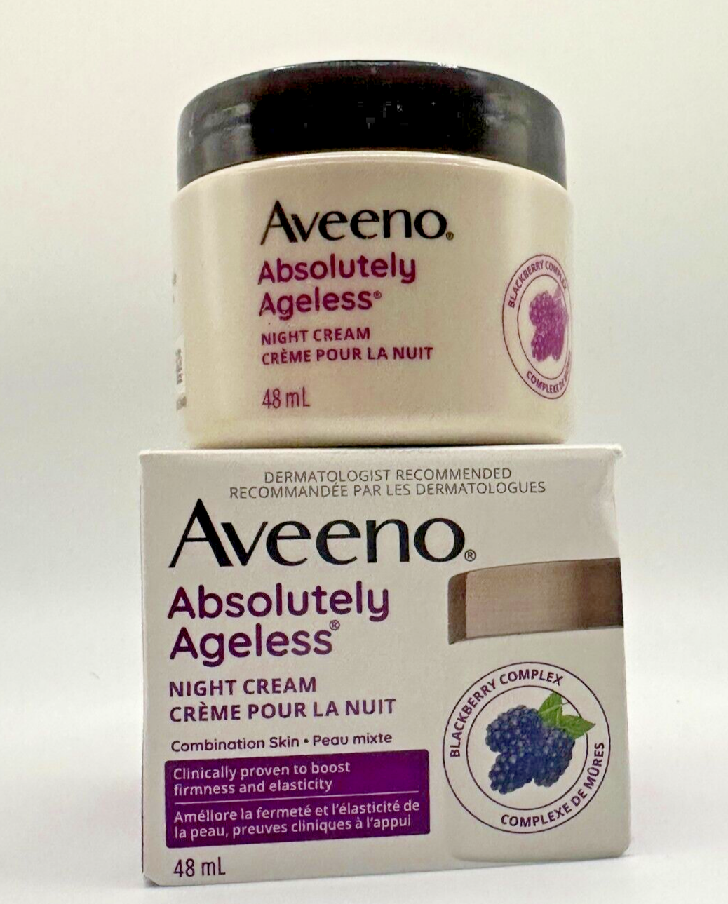 NEW Aveeno Absolutely Ageless Restorative Anti-Aging Night Cream 1.7 Oz