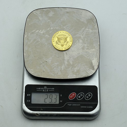 Donald Trump Metal Dorado Artesanía Medalla Desafío Presidente de Estados Unidos Moneda Recuerdo - Imagen 12 de 12