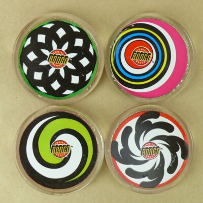 #ad 4 Plastic Hypno Slammers Official Bart Simpson 1994 Skybox Skycaps The Simpsons $20.00