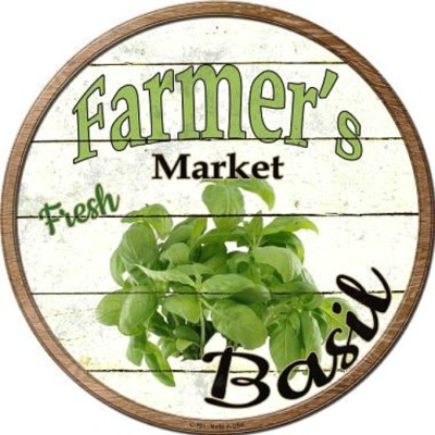 Farmers Market Metal Sign - Fresh & Local Produce Decor