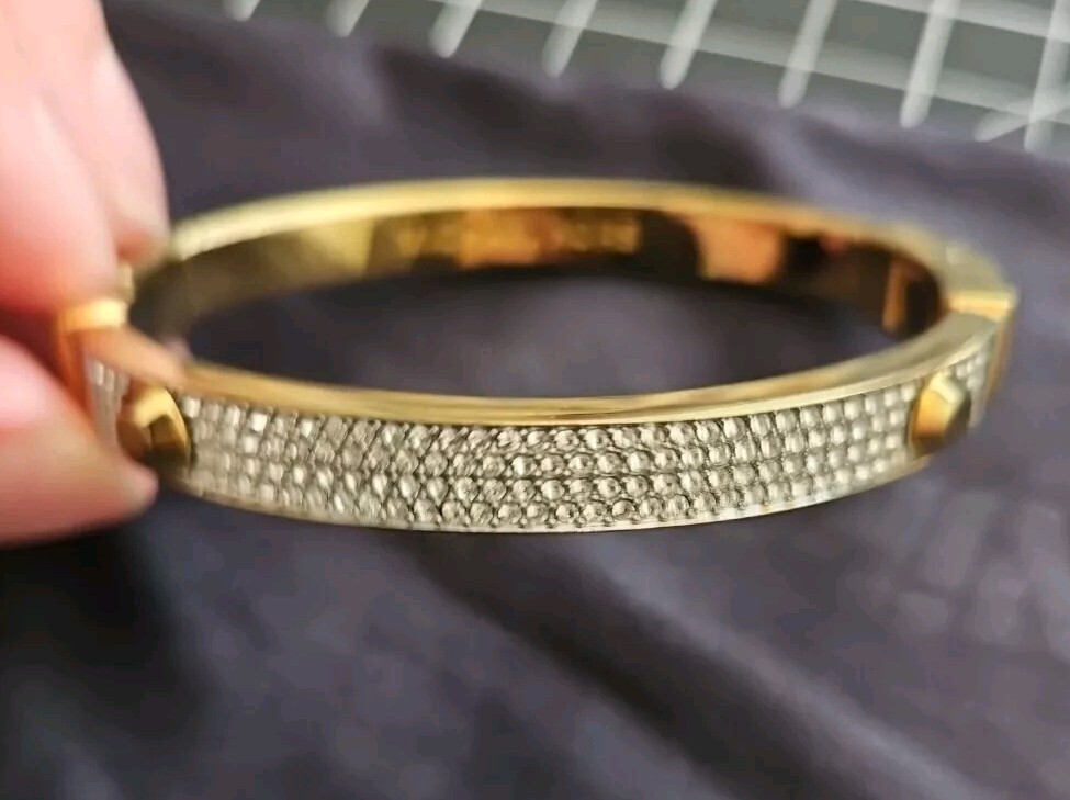 マイケルコース　バングル Michael Kors Gold Rhinestone Bangle Bracelet | eBay