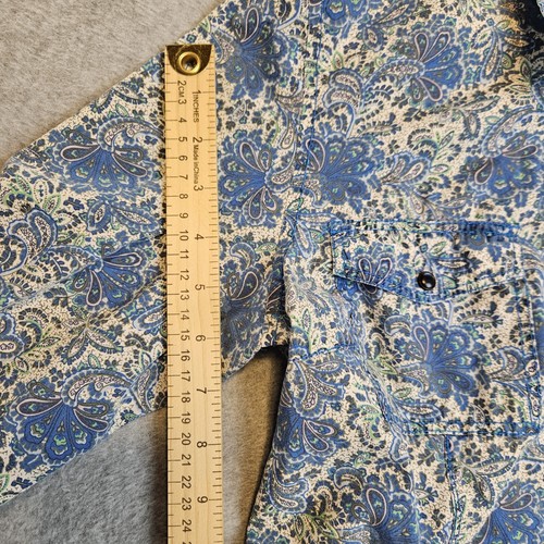 Tommy Hilfiger Shirt Womens 8 Pearl Snap Buttons Paisley Print Western Rodeo - Picture 8 of 17