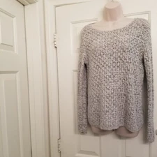 Liz Claiborne Brand Gray Blend Multi Color LS Pullover Sweater SZ S