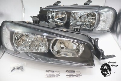 Nissan Skyline GTR GT-R R34 Halogen Head Lights L&R Set OEM New GENUINE