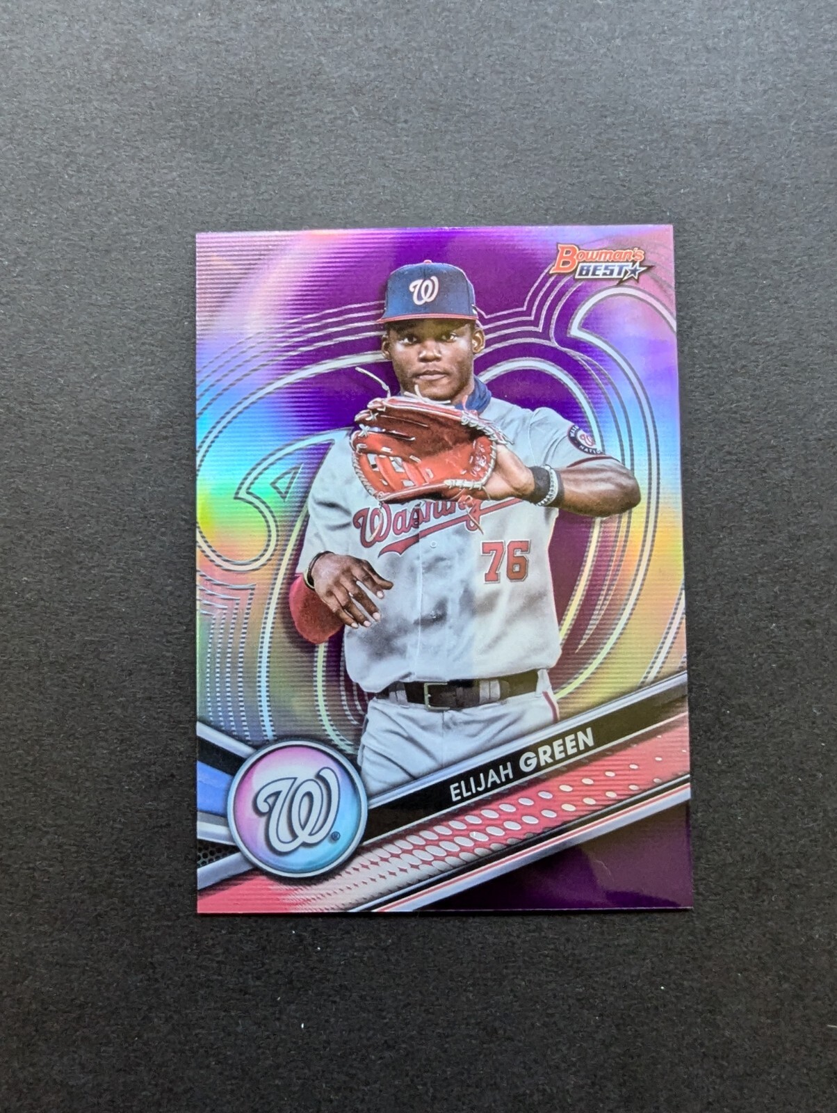 2022 Bowman's Best Purple Refractor#TP-29 Elijah Green Washington Nationals /250