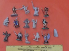 Vintage Lead D D miniatures Mixed Lot of 14 Player Characters