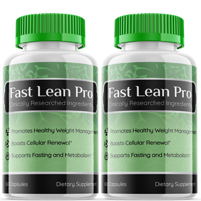 (2 Pack) Fast Lean Pro, Fast Lean Pro Weight Loss Supplement (120 Capsules) 