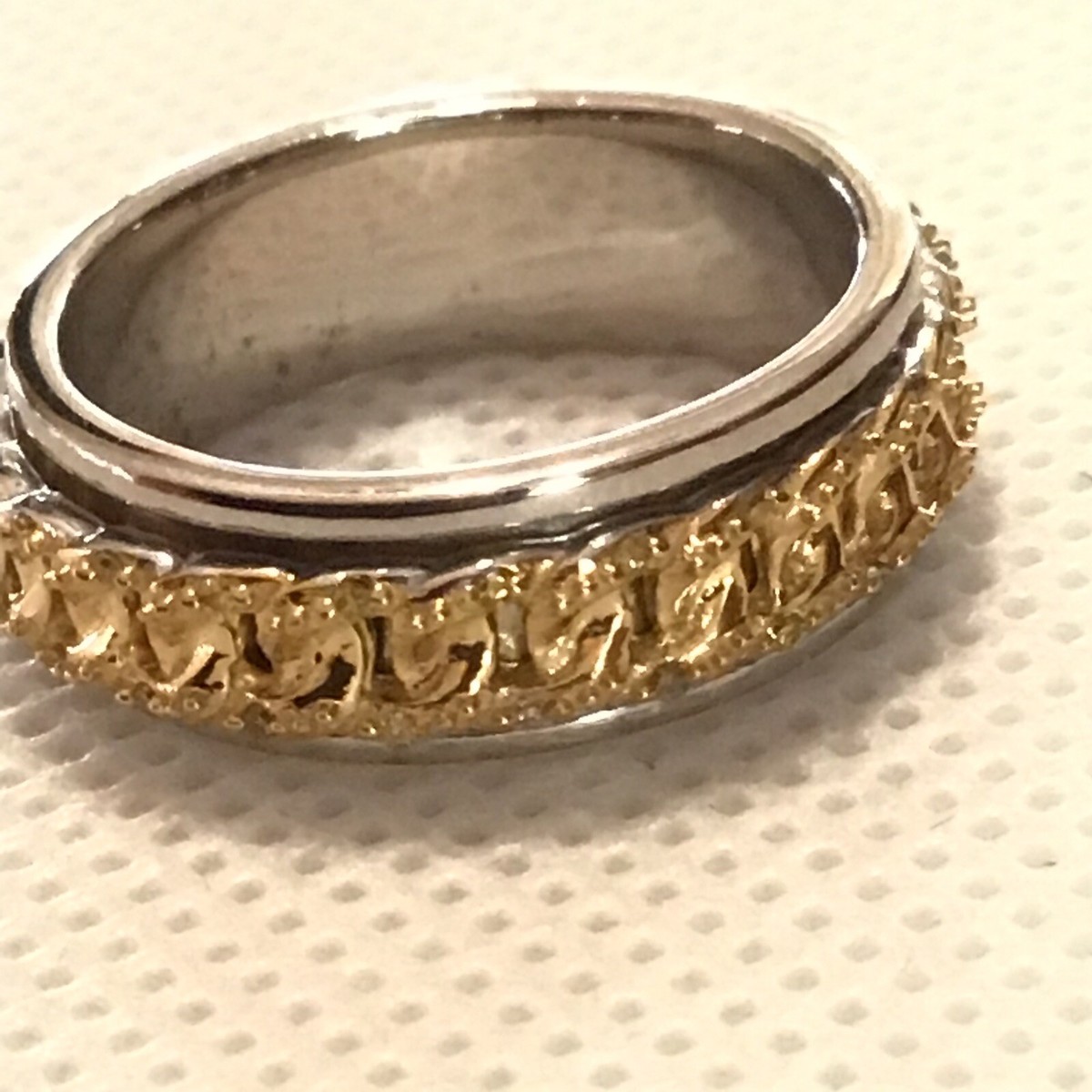 『GANG×gal RING SV』 Genuine Yellow Diamond Spinner Band Ring (Sz7) TGW 0.20cts | eBay