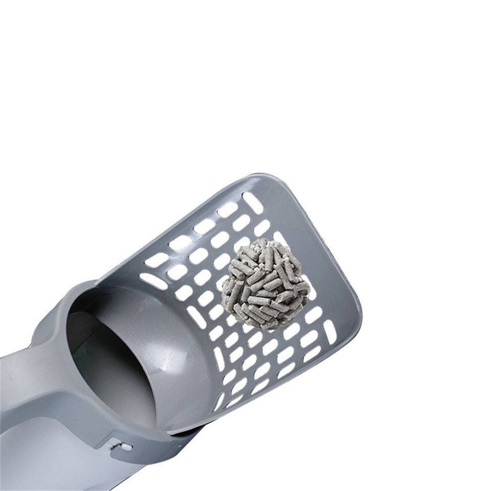 2 in 1 Cat Litter Scoop With Bag Roll, Integrated Detachable Deep Cat