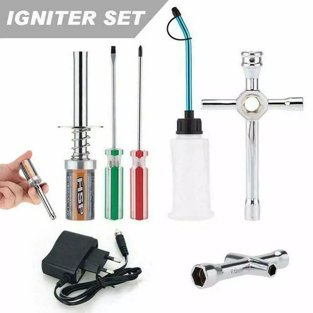 RC Nitro GAS Power Engine Starter Kits Glow Plug Igniter For HSP Car US T3G3
