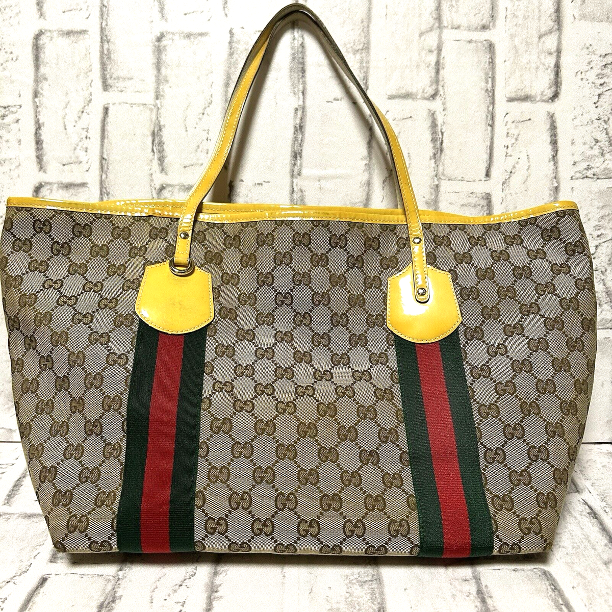 ★GUCCI GGパターン ナイロンビジネスバッグ 大きめ ☆GUCCI GGパターン ナイロンビジネスバッグ 大きめ ☆GUCCI GG