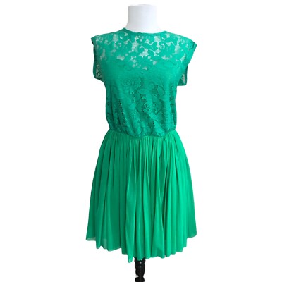 ASOS Lace Mini Dress Size 6 Kelly Green Fairy Grunge Cottagecore New | eBay