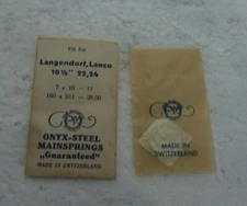 NOS PM Onyx-Steel Watch mainspring Langendorf 10 1/2" 22 24  S-58