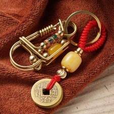 Handmade Brass Keychains Belt Clip Wallet Bag Keyrings Key Chain Holder Key Clip