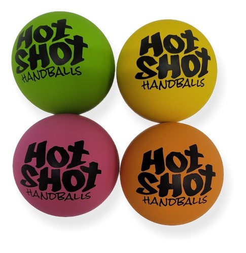 4 Neon HOT SHOT HANDBALLS Handball An Enduring Playground Favourite Brand New - Picture 2 of 6
