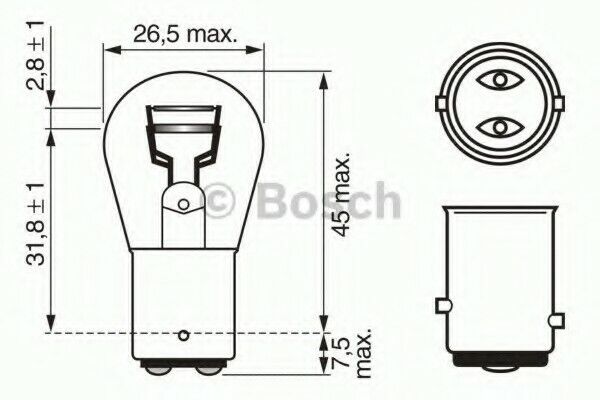 Bosch Pure/Lt P21/5W 12V Bay15D Trade Pk Rear 1987302202 | eBay Bosch Pure/Lt P21/5W 12V Bay15D Trade Pk Rear 1987302202 | eBay
