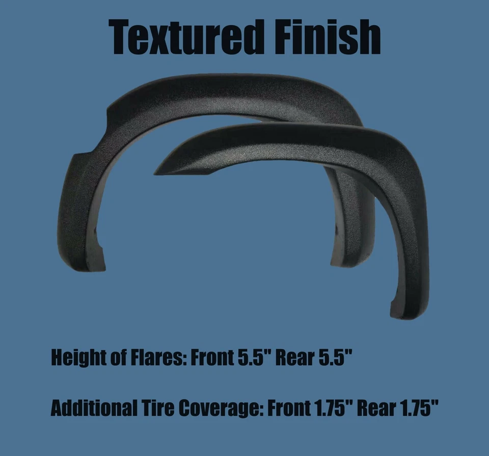 Conjunto de alargadores de para-lama estendidos texturizados Nissan Titan 2004-2015 sem caixa de bloqueio - Imagem 4 de 4