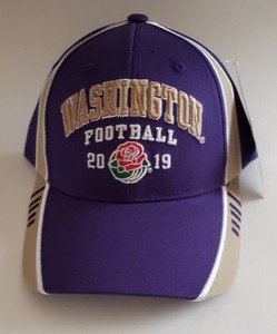 Brand-New-2019-Rose-Bowl-Washington-Huskies-Purple-Gold-Cap-Velcro-Back-NWT
