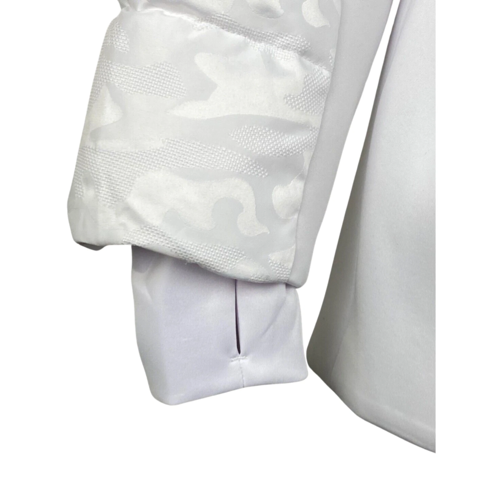 Michael Kors Puffer Jacket cappuccio staccabile MK cintura mimetica bianca pelliccia sintetica bordo 1X