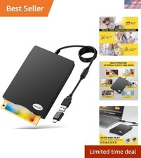 Ultra Slim 3.5 Inch External USB Floppy Disk Drive for Windows 11/10/XP